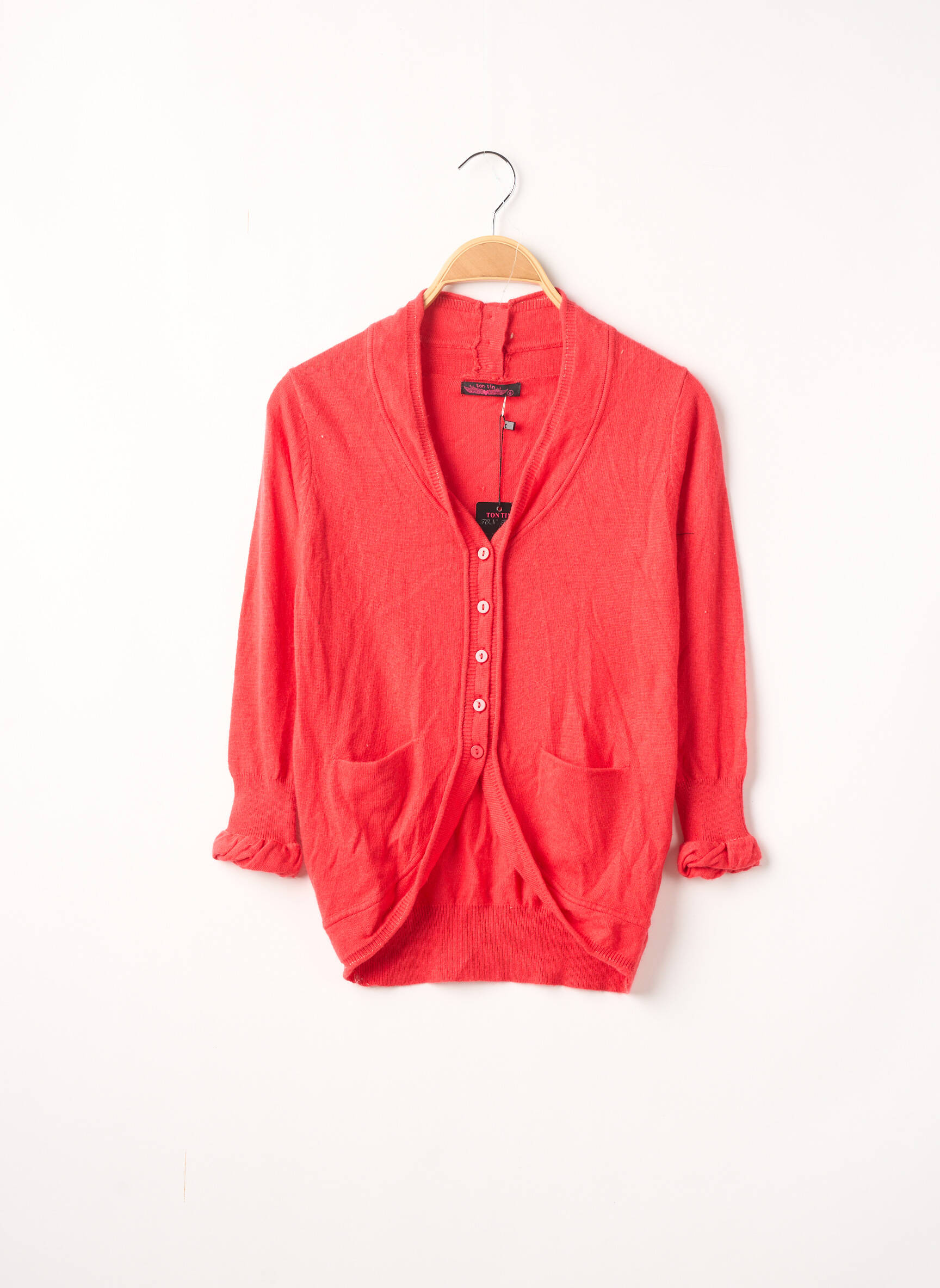 Ton Tin Cardigans Fille couleur rouge