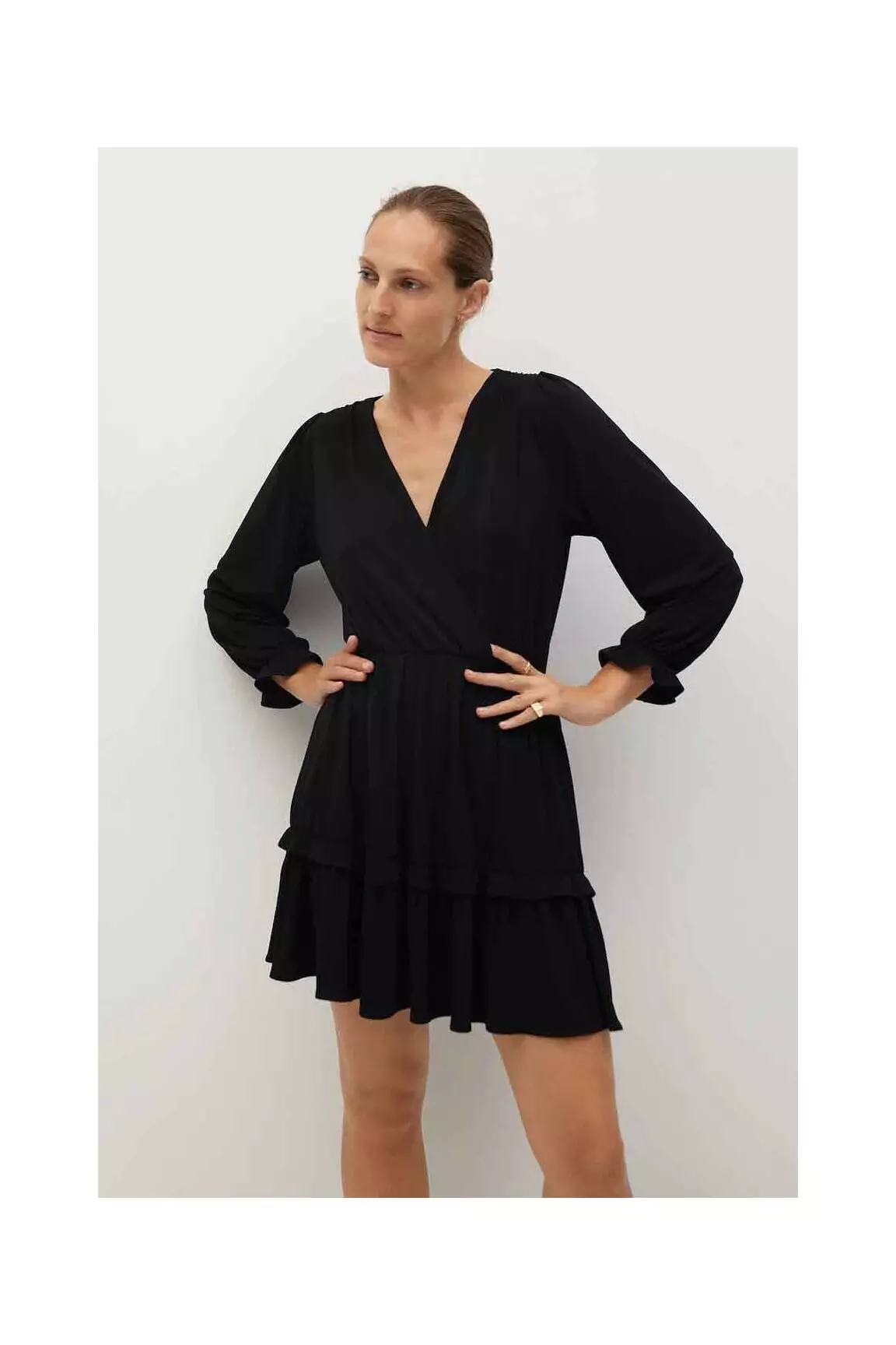 Mango Robes Mi Longues Femme couleur noir