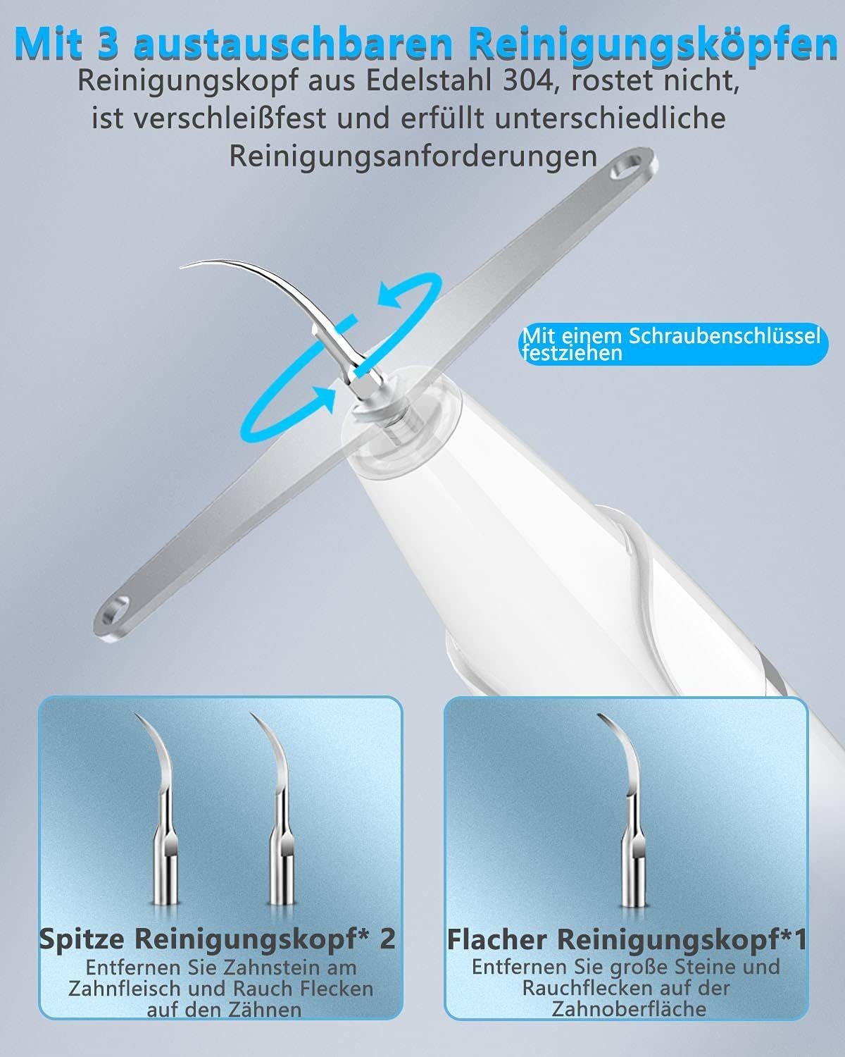 Hikeren Mundpflegecenter Zahnreinigung Set mit Licht 5 Modi, für sanfte Zahnpflege zu Hause