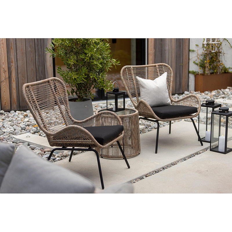 Home Loungesett 2 stoler og bord, Ishøj