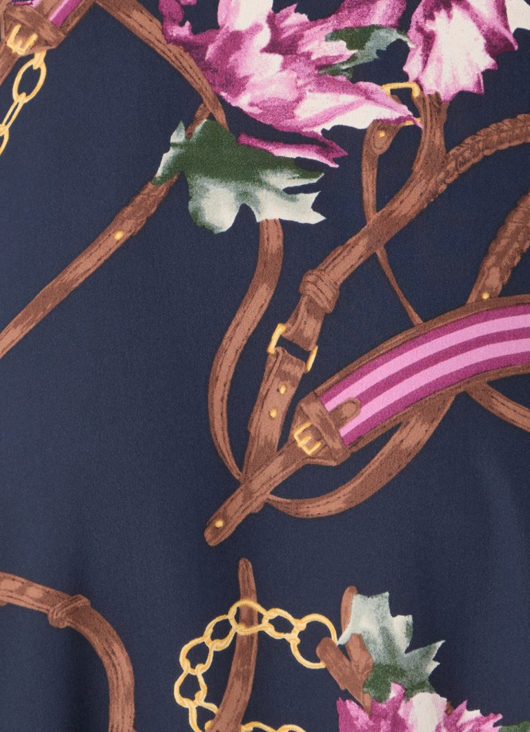 Ralph Lauren midi košuljasta haljina s printom i pojasom za vezanje