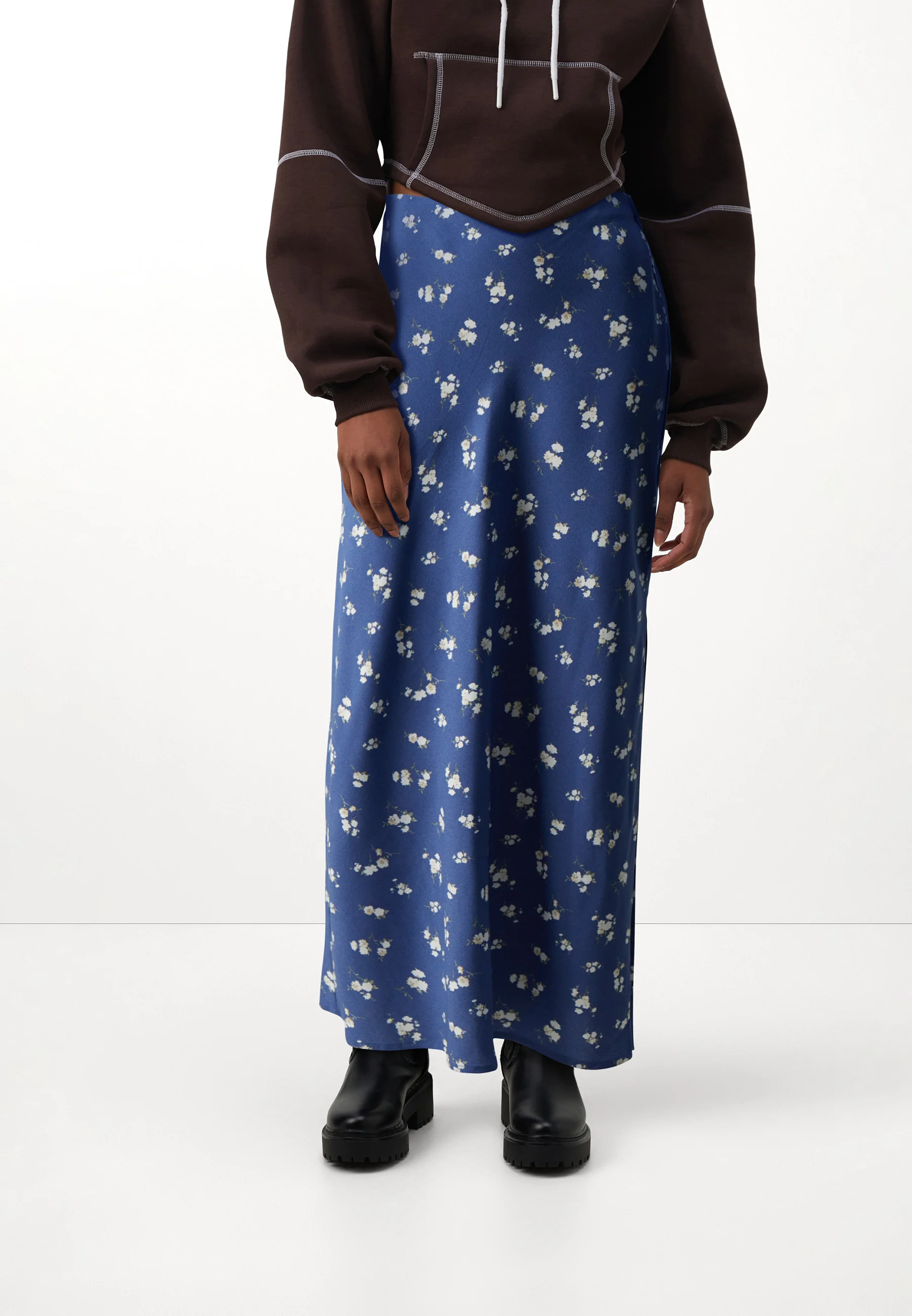 Hollister Co. CREPE MAXI PRINT - Falda larga