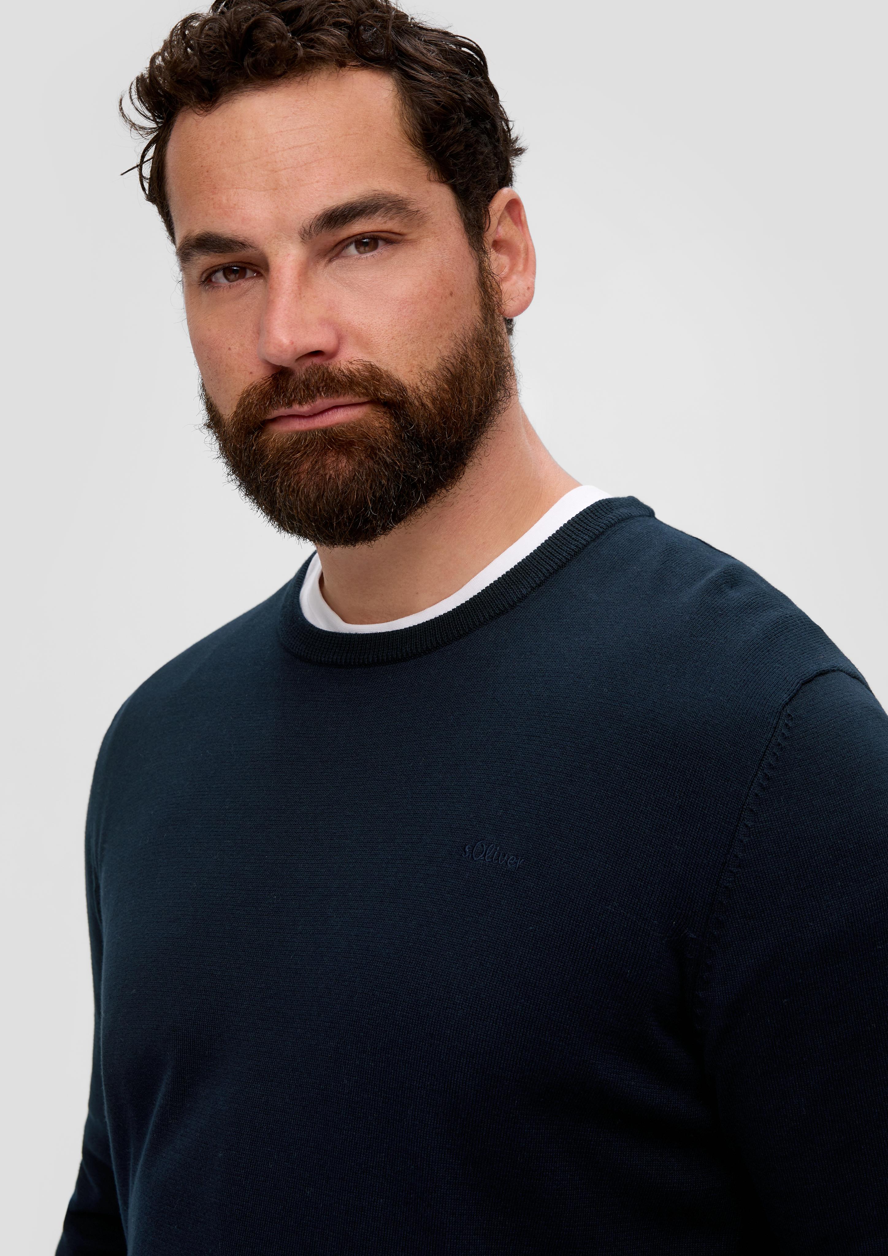 Strickpullover mit Logo-Stickerei  2148210-5978