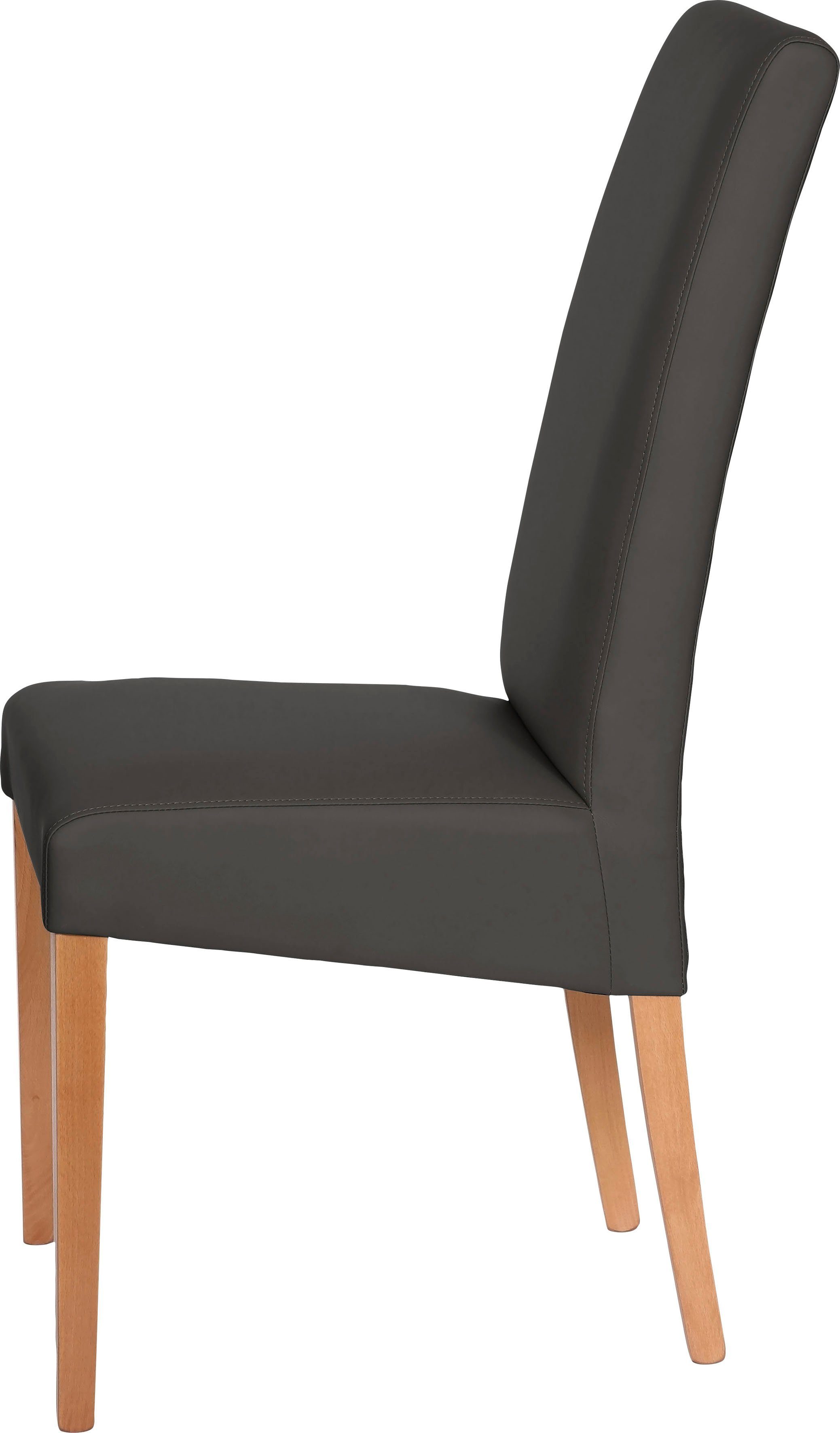 Home affaire 4-Fußstuhl Friedrichsholm (Set, 2 St), im 2er Set, aus massiver Eiche natur