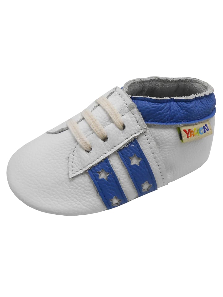 Yalion Leder-Krabbelschuhe in Weiß günstig kaufen