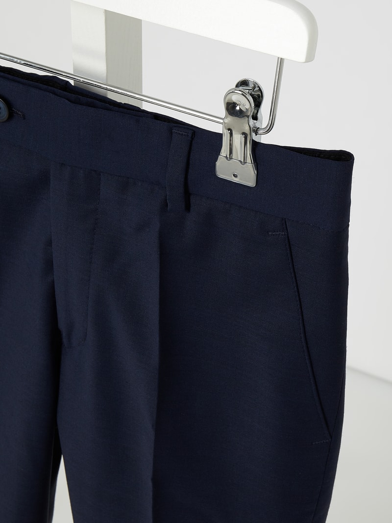Anzug-Hose in Melangeoptik in blau