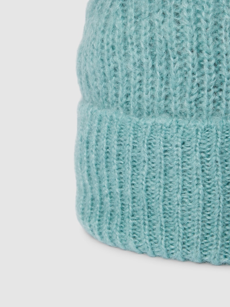 Strickmütze in unifarbenem Design in bleu