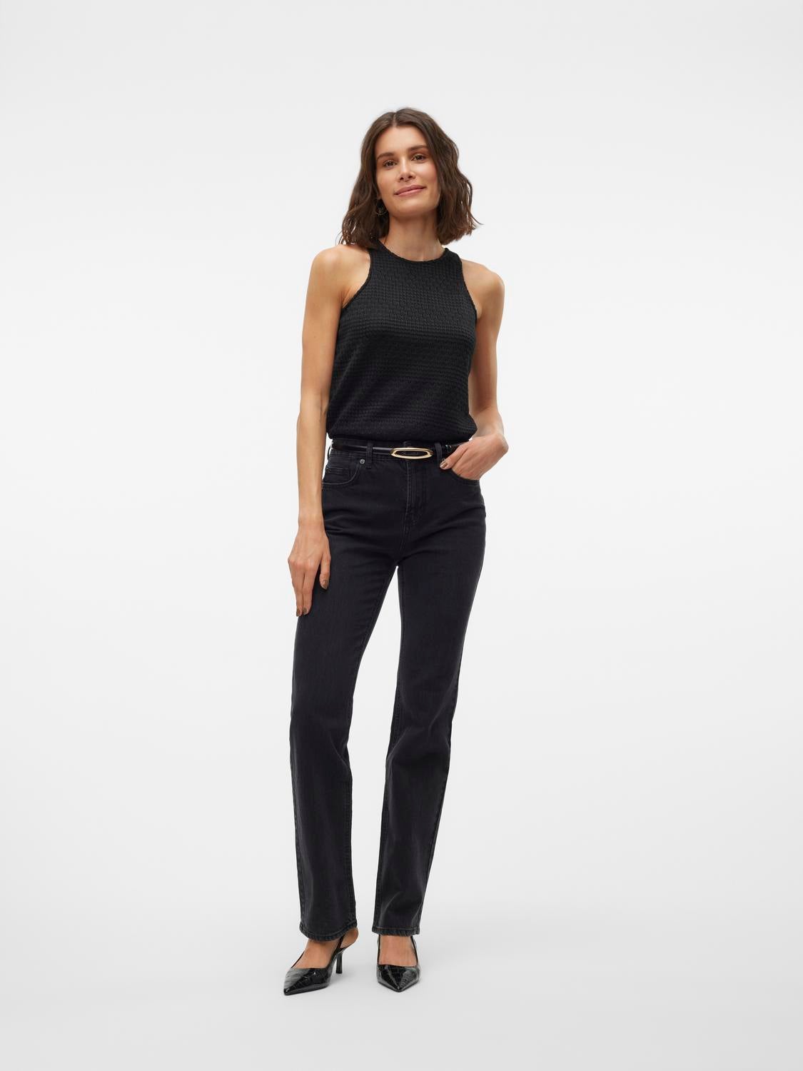 VMTESSA Hohe Taille Gerade geschnitten Jeans