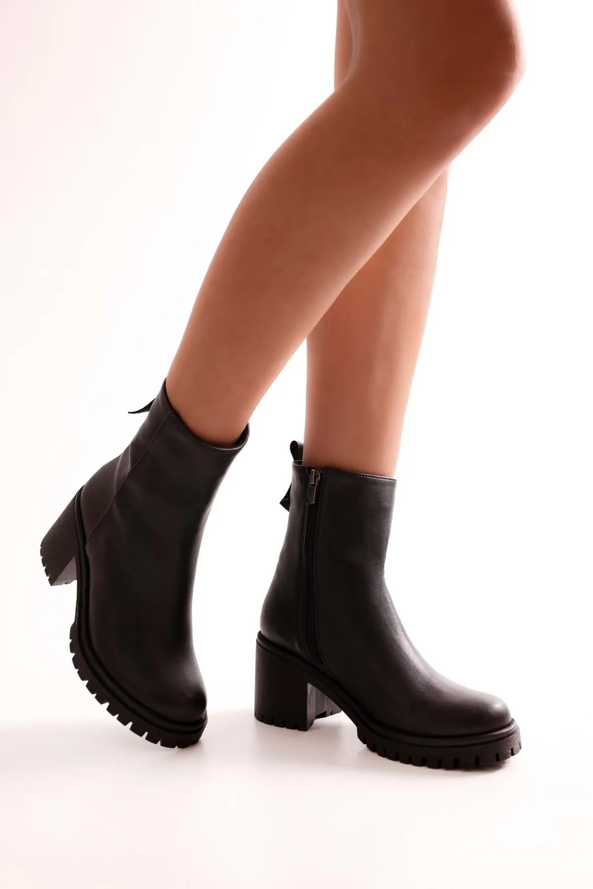 Shoeberry  Damen Marlo Black Skin Stiefel Black Skin