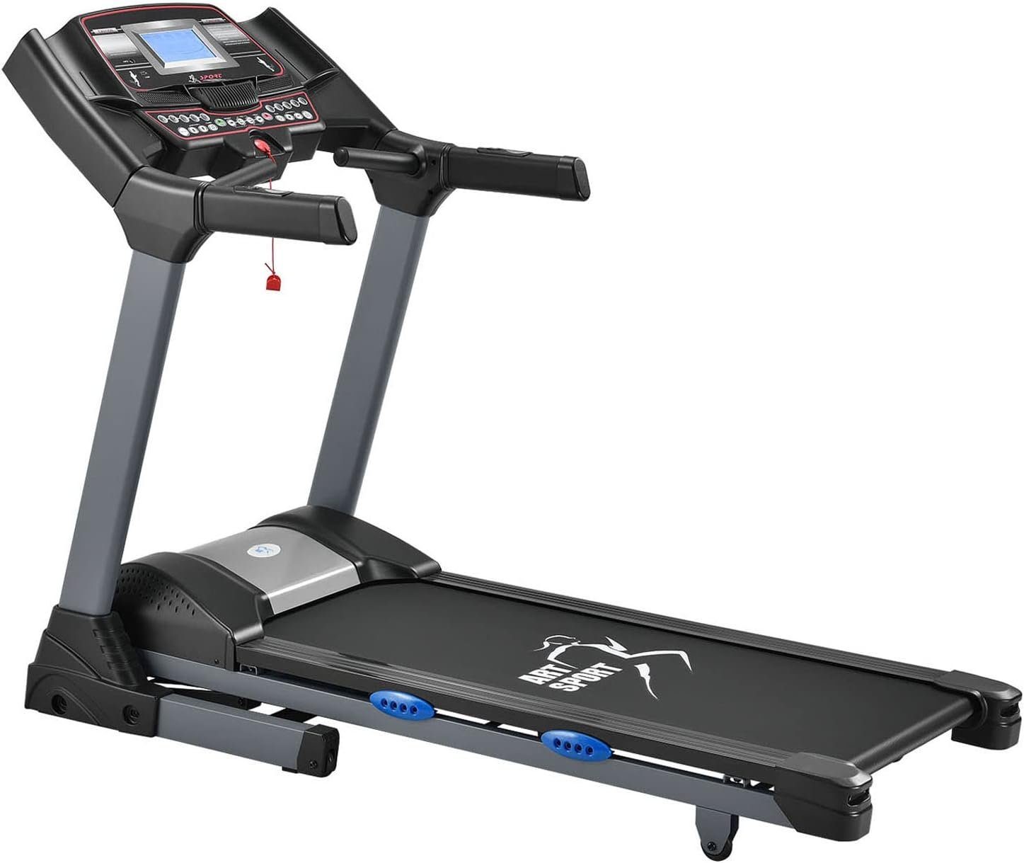 ArtSport Laufband (7 Zoll LCD Display, bis 150 kg, Lauffläche: 133 x 50 cm), Speedrunner 6000 klappbar - 22 km/h, 99 Programme, 22 Steigungsstufen