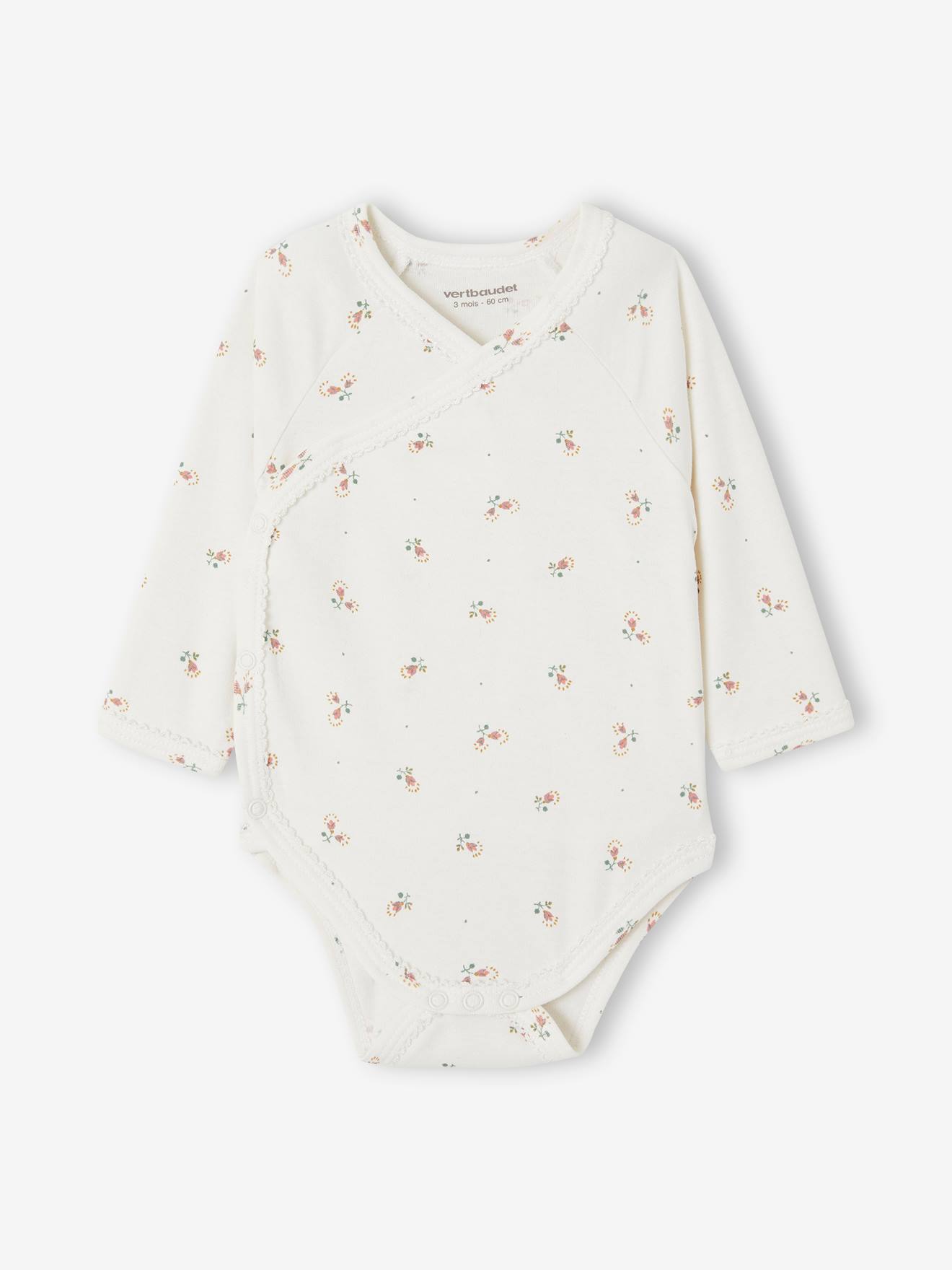 Vertbaudet 3er-Pack Baby Wickelbodys Bio-Baumwolle Oeko-Tex - altrosa