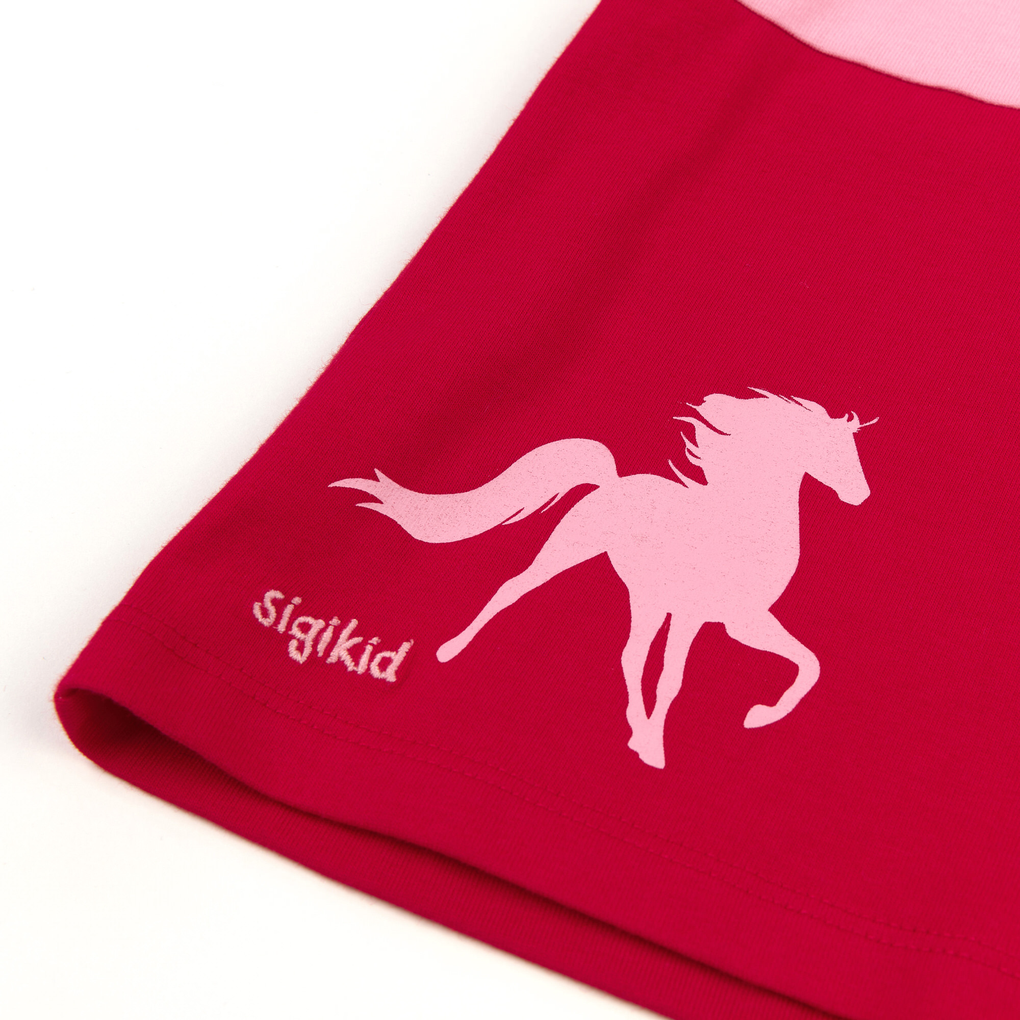 T-Shirt mit Colour Blocking rosa/rot