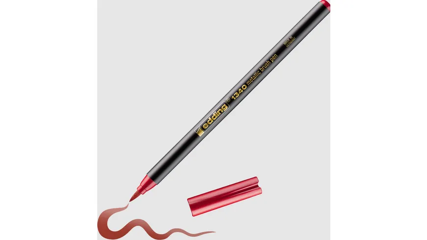 edding 1340 metallic Pinselstift rot-metallic