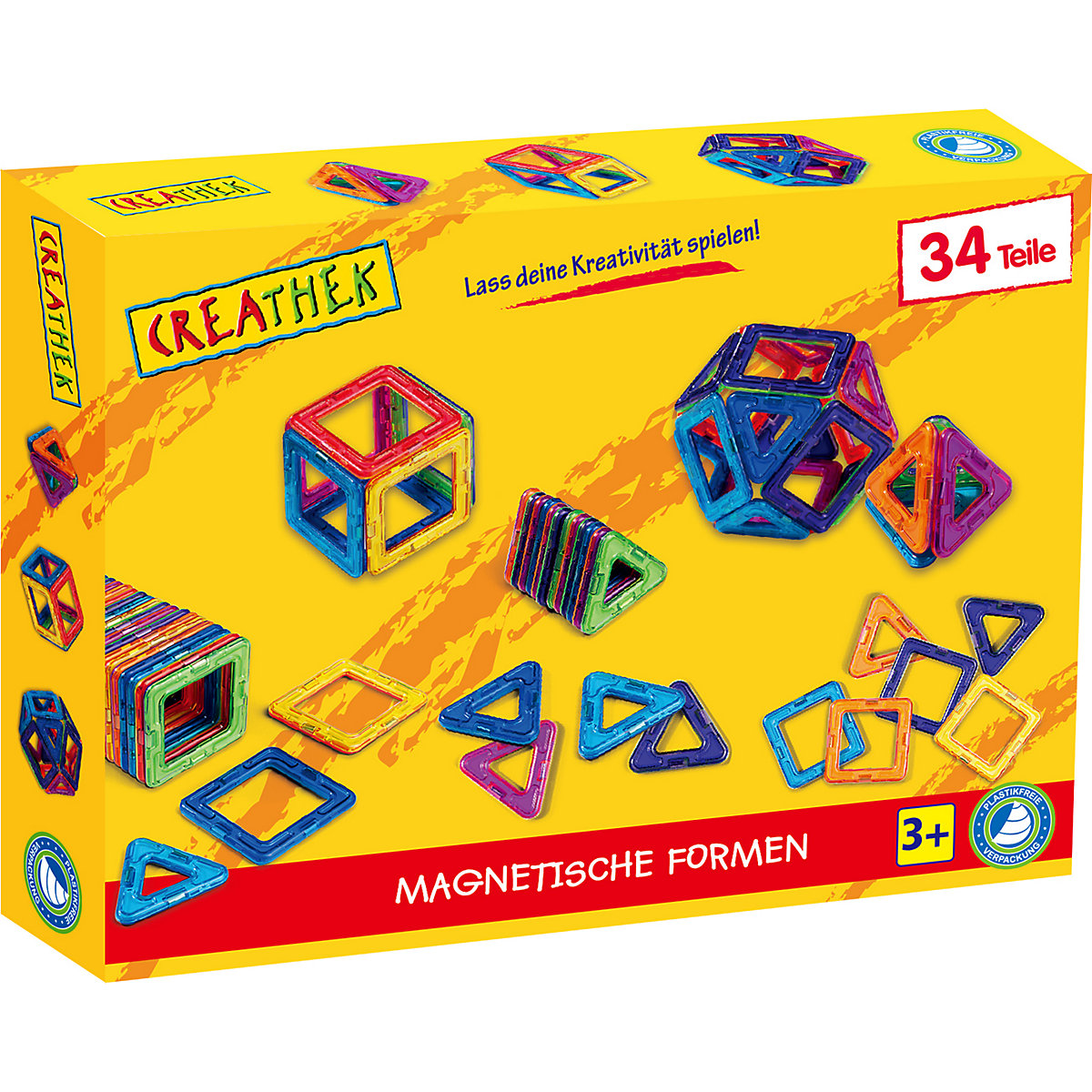 Magnetbausteine Formen, 34 Stück von Creative Fun
