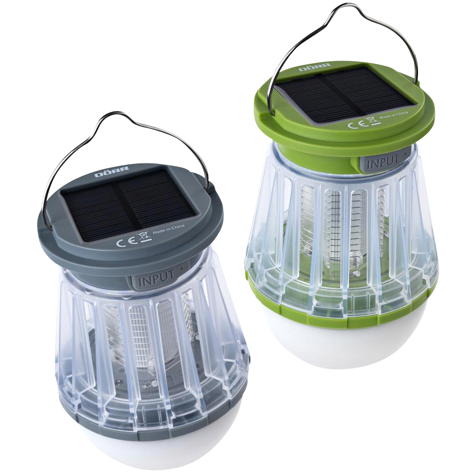 Dörr LED Solar Campinglampe Anti-Moskito (hellgrau)