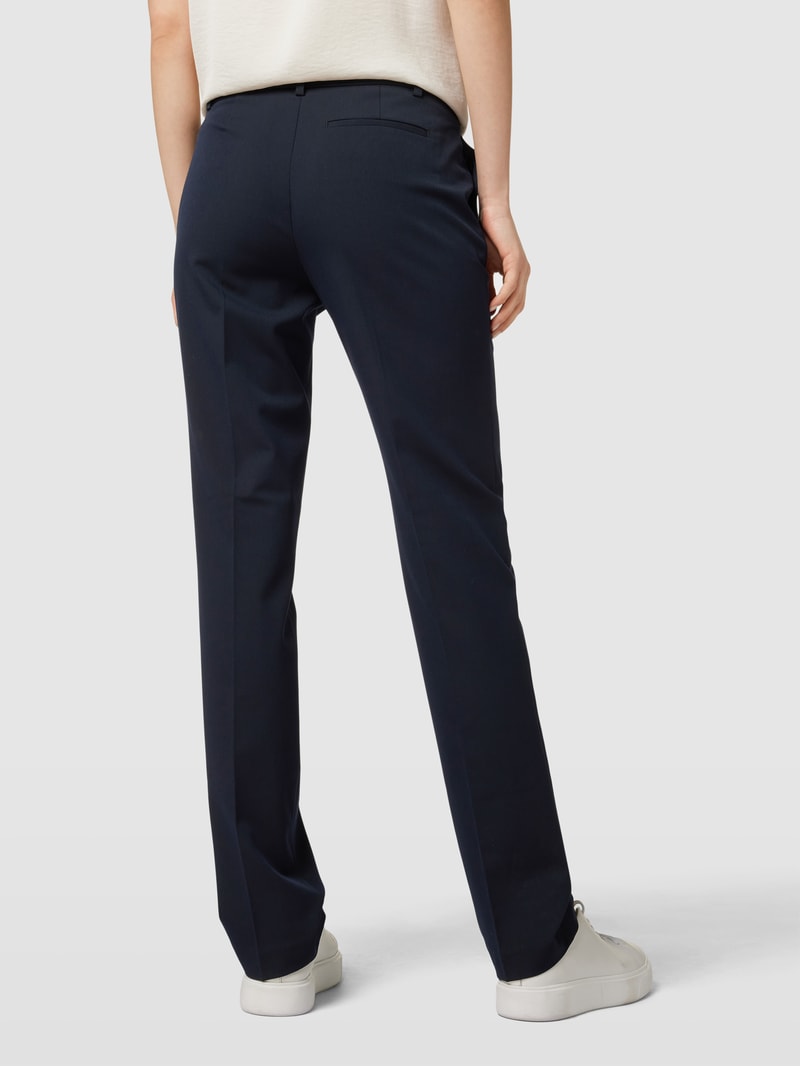 Stoffhose mit Bügelfalten in marineblau