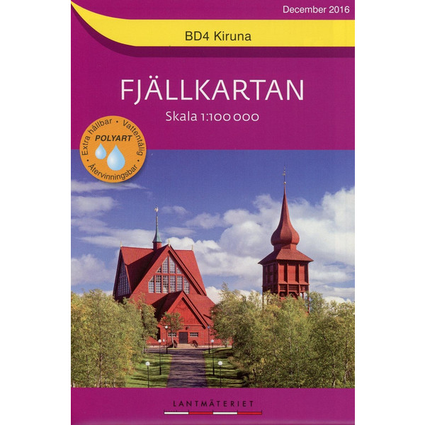 Fjällkartan 1 : 100 000 BD4 Kiruna Bergwanderkarte 1 : 100 000 - Wanderkarte