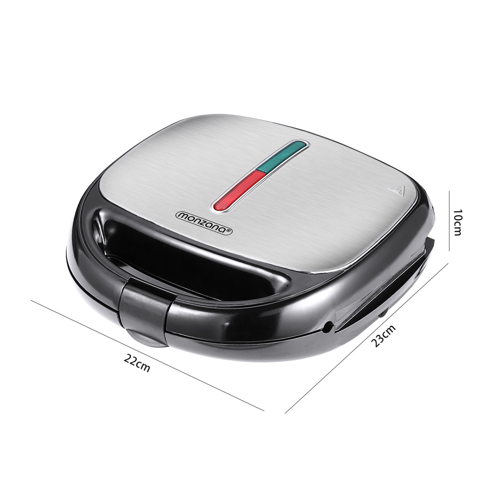 Monzana Kontaktgrill 3in1 Schwarz/Silber 800W
