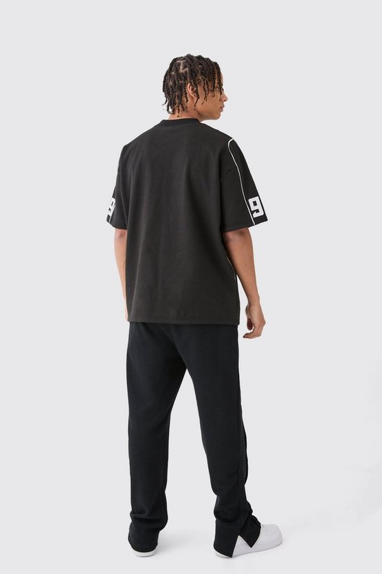 Oversize T-Shirt mit Universal-Print