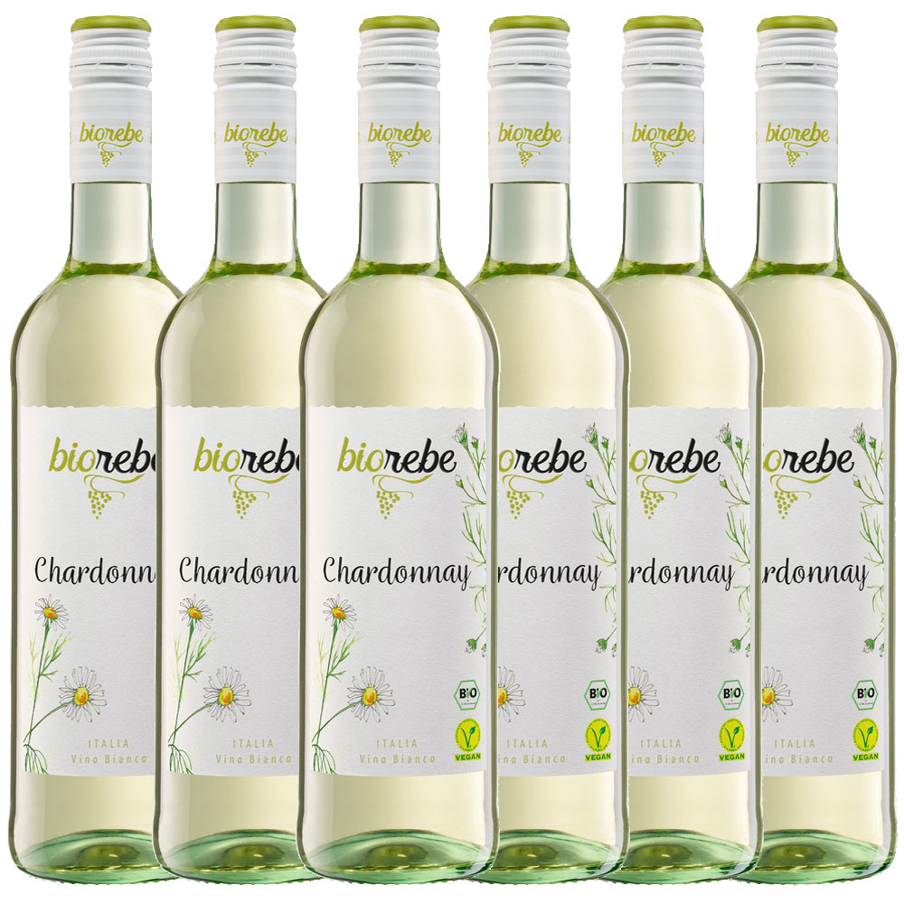 Biorebe Chardonnay trocken 0,75l - 6er Karton