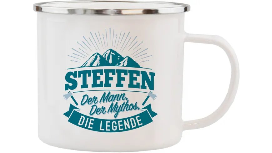 H&H Echter Kerl Emaille-Becher Steffen