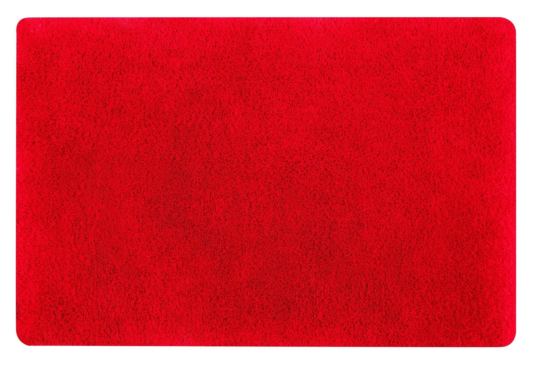 Badematte FINO spirella, Höhe 25 mm, Badteppich Hochflor, 100% Polyester Mikrofaser Supersoft, Anti-Rutsch Beschichtung, Für Fussbodenheizung geeignet, Waschbar 40°, Schnelltrocknend, Polyester, rechteckig