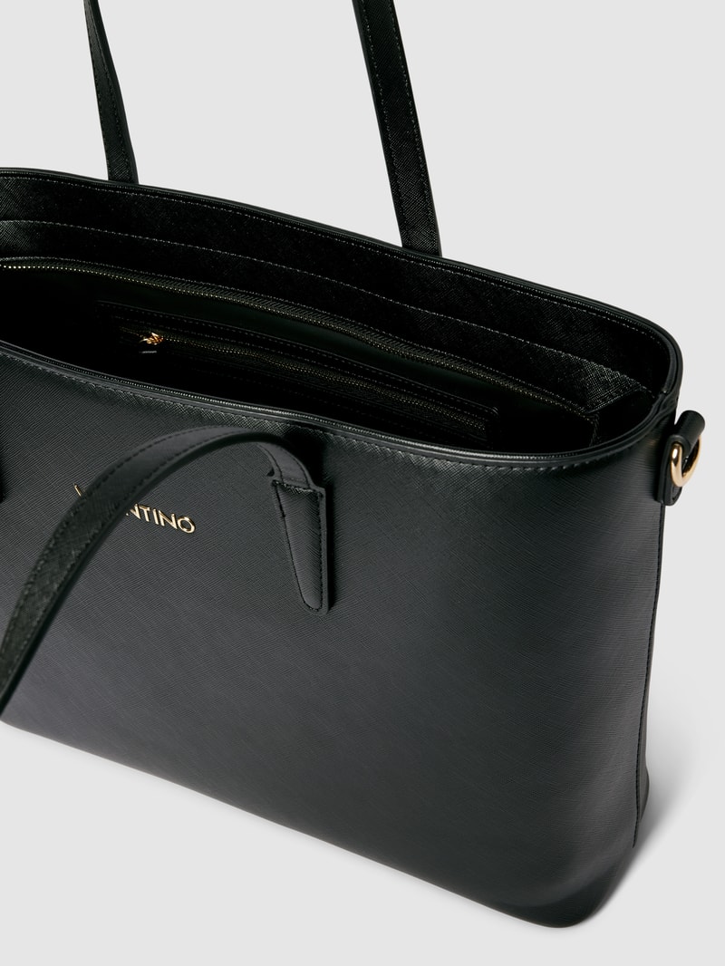 Shopper mit Label-Detail Modell 'ZERO' in schwarz