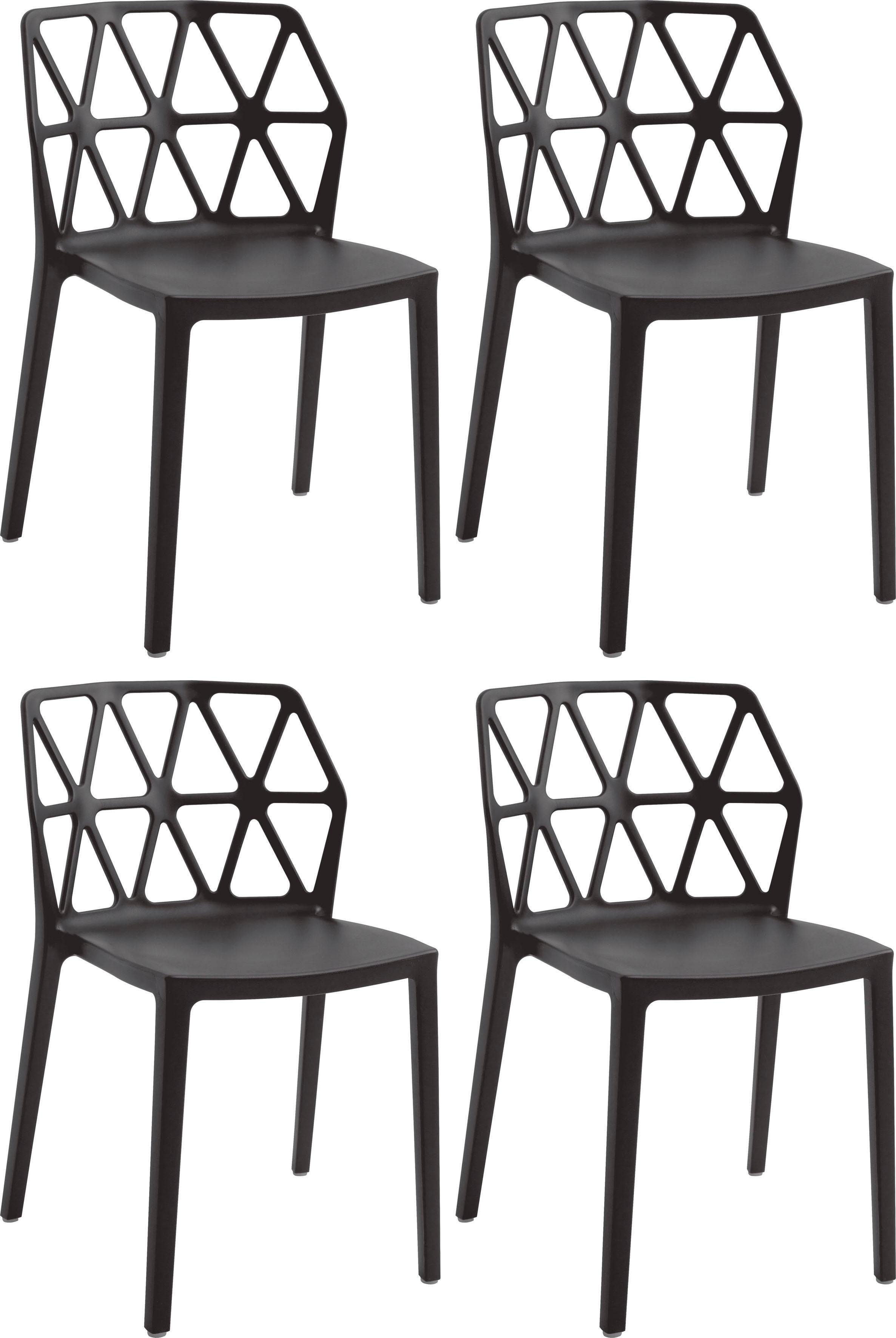 connubia 4-Fußstuhl ALCHEMIA CB/1056 (Set, 4 St), mit widerstandsfähigen, austauschbaren Fußkappen