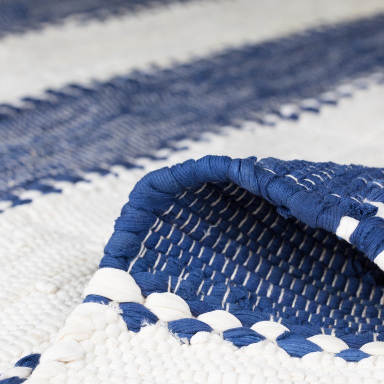 MyFlair Teppich Zendo 150cm x 80cm, Farbe Blau, rechteck