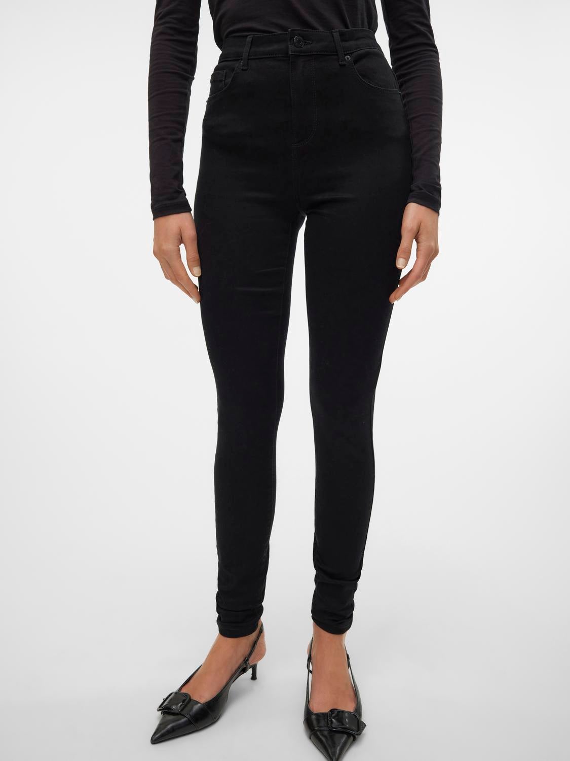 VMSOPHIA Hohe Taille Slim Fit Jeans