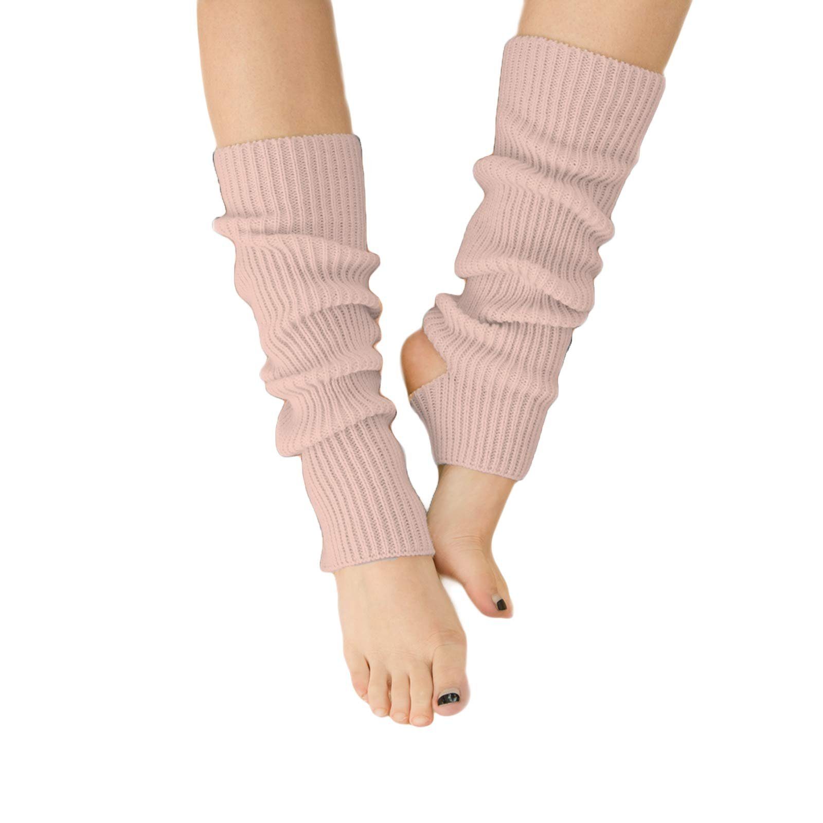 POCHUMIDUU Beinstulpen Gestrickte Ballett-Beinstulpen für Mädchen/Damen (set, 2-St), extra weiche, lange Beinstulpen für Yoga, Tanzen, Winter