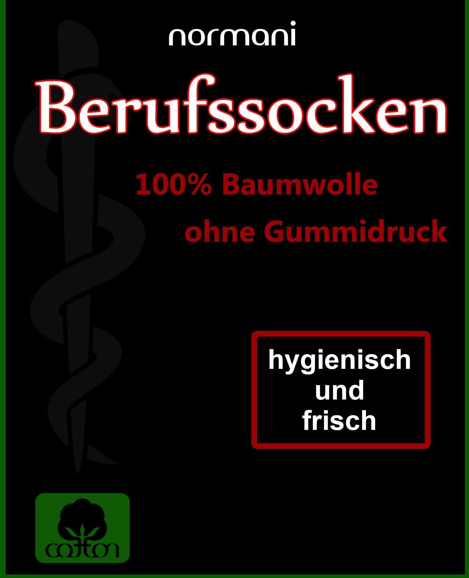 normani Diabetikersocken 10 Paar Berufssocken Ripp (10 Paar) hygienisch, geruchshemmend und atmungsaktiv, ohne einschneidendes Bündchen