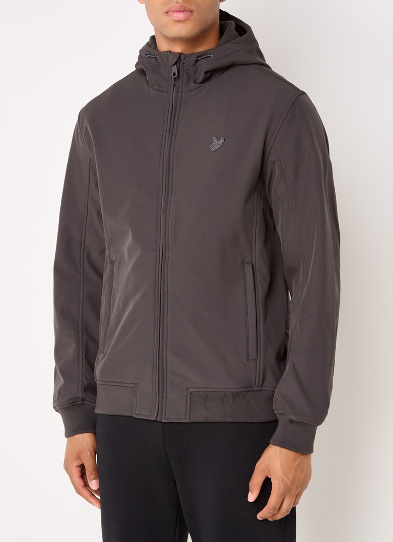 Lyle & Scott Tonal softshell jacket with hood and zip pockets