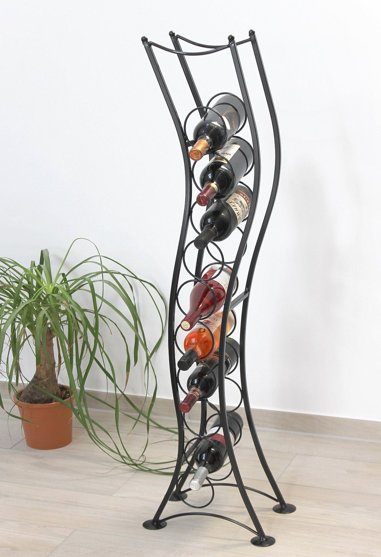 DanDiBo Weinregal Weinregal Metall Stehend ST099 Flaschenregal 120 cm Flaschenhalter Flaschenständer