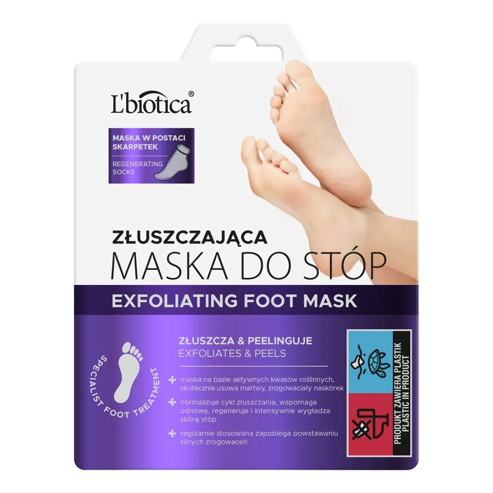 L'biotica eksfolierende fodmaske