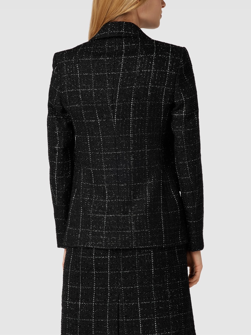 Blazer in Bouclé-Optik in schwarz