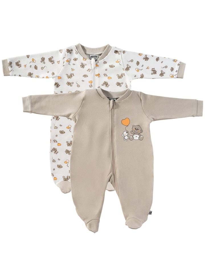 Jacky Schlafanzug Einteiler - 2er Pack - Lovely Bear Offwhite in beige,weiss günstig kaufen 62/68