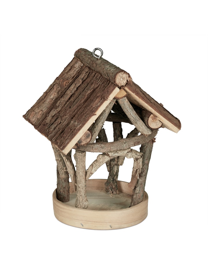 relaxdays Vogelfutterhaus in Natur günstig kaufen onesize