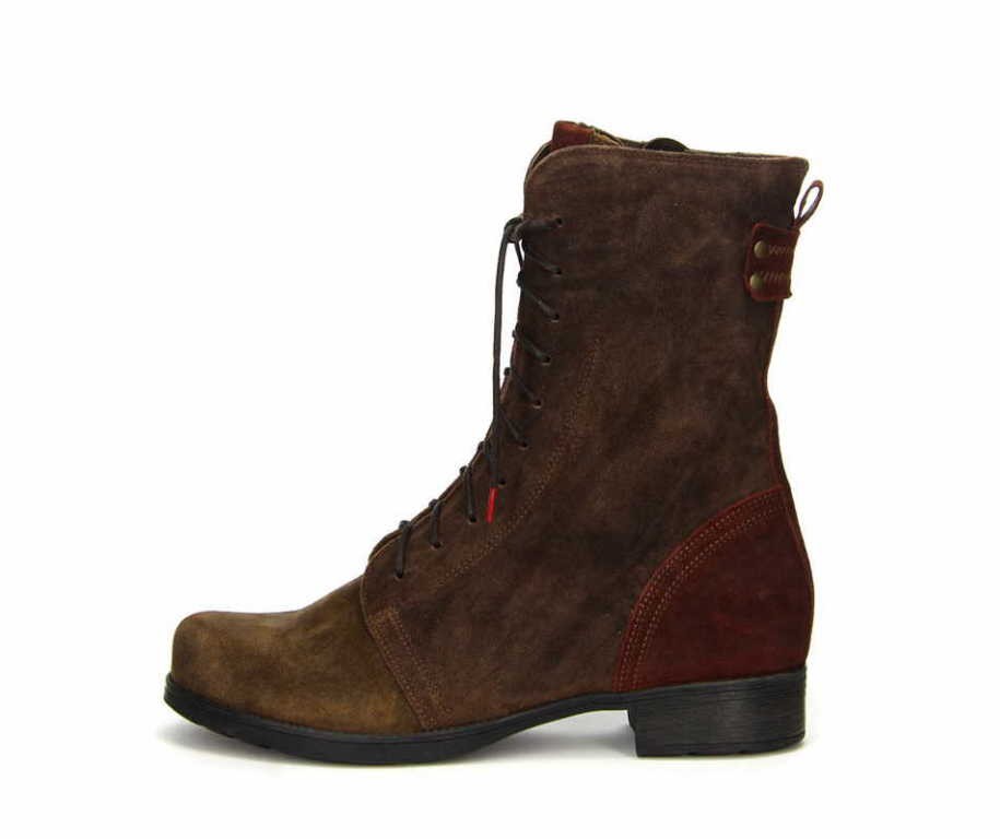 THINK Schnür-Stiefeletten braun