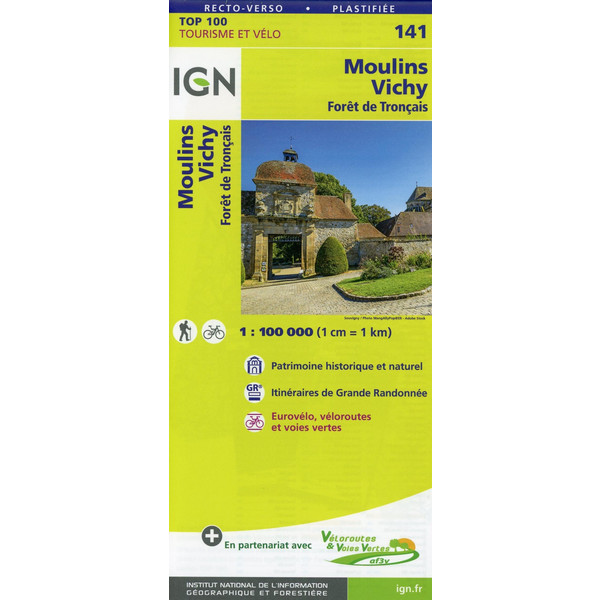 Moulins Vichy 1:100 000 - Wanderkarte