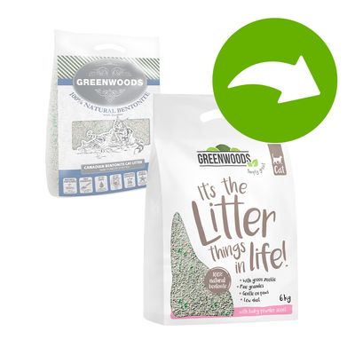 Greenwoods klumpende Katzenstreu aus Naturton
