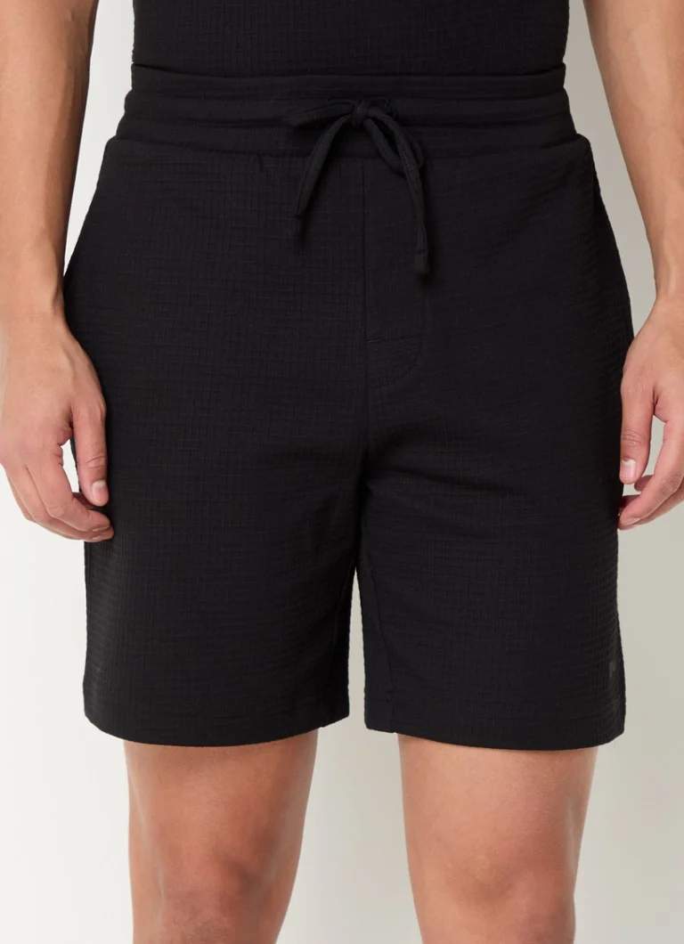 HUGO BOSS Austin straight fit textured pajama shorts