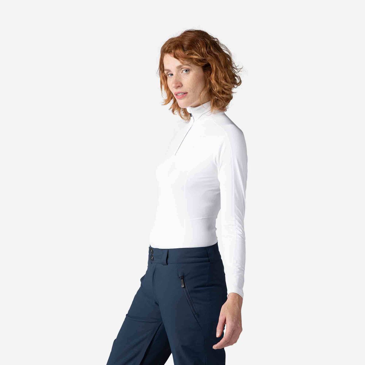 Damenoberteil Baselayer Classique mit halbem Reißverschluss