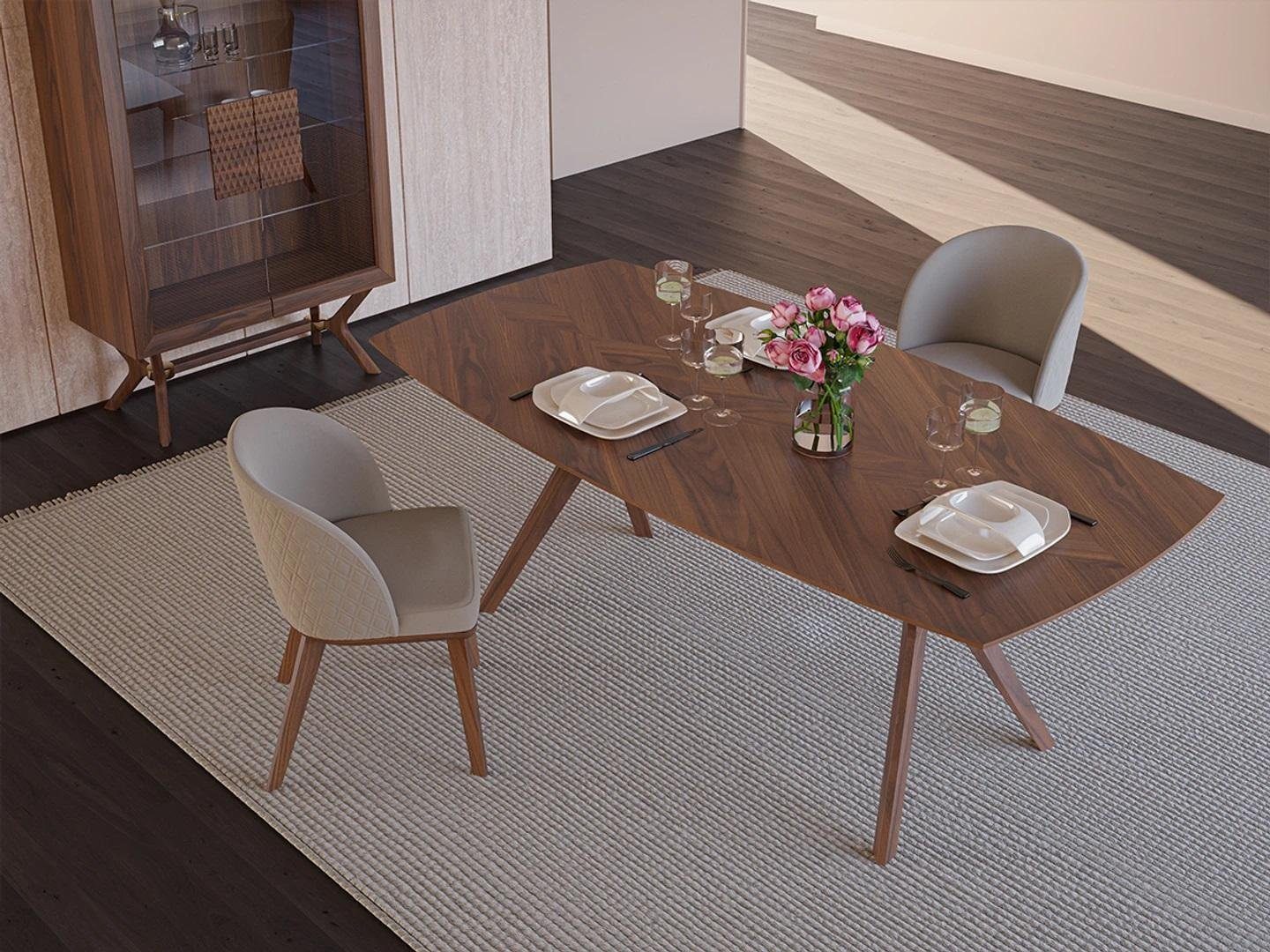 JVmoebel Essgruppe Esszimmer Essgruppe Esstisch 4x Stühle Luxus Einrichtung Modern, (5-tlg., 1x Esstisch + 4x Stühle), Made in Europa