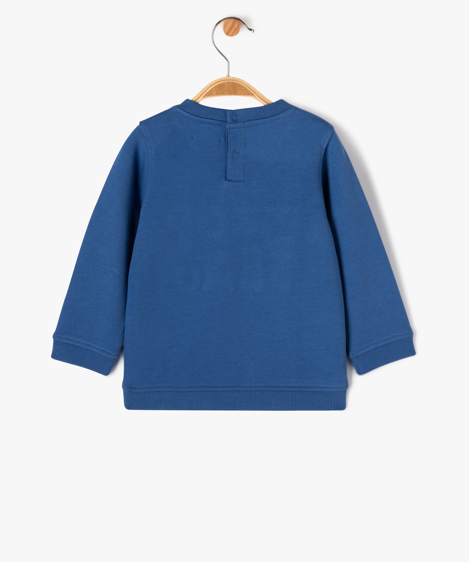 Sweat en molleton doux avec motifs bébé Garçon bleu | GEMO