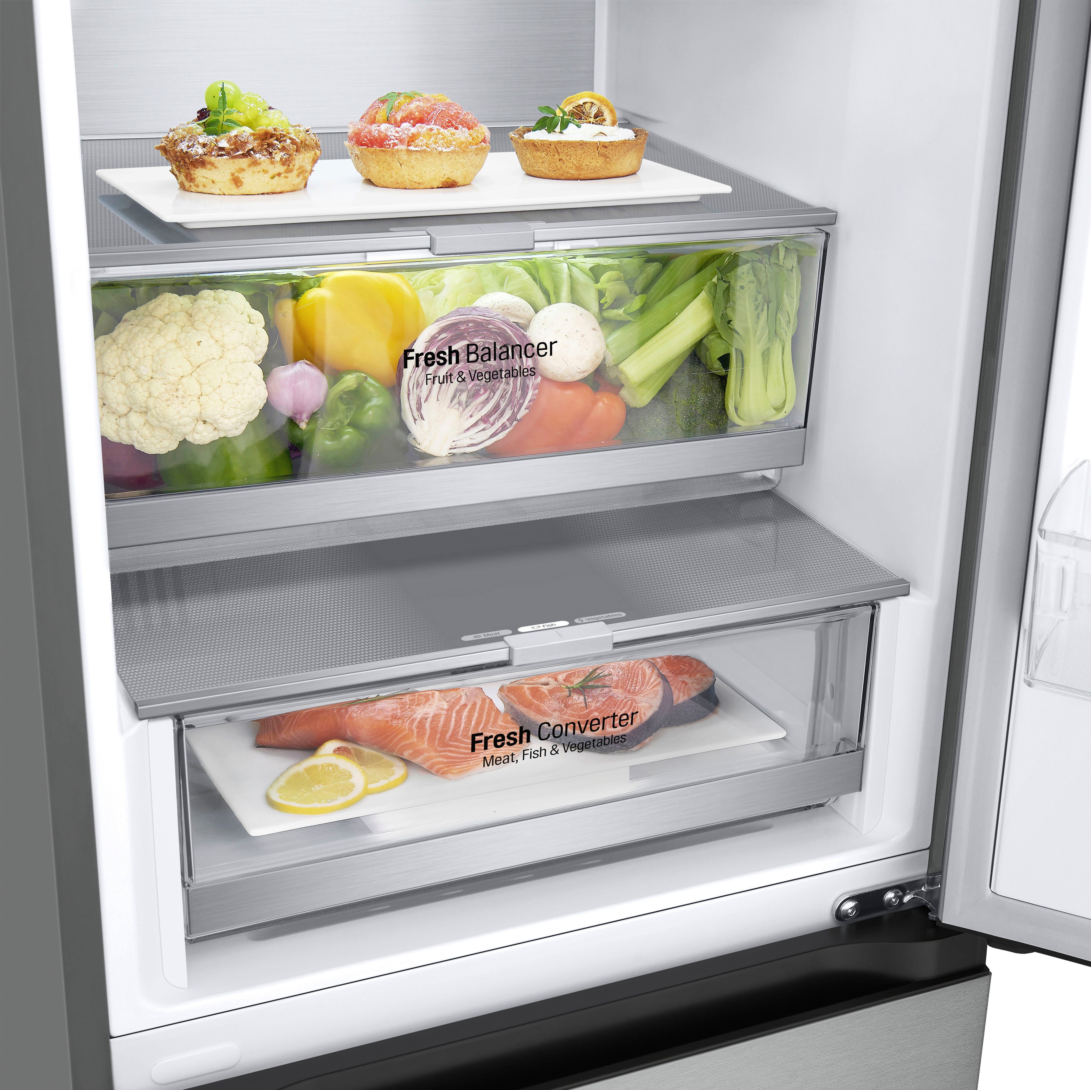 LG Kühl-/Gefrierkombination Serie 7 GBV7280CMB, 203 cm hoch, 59,5 cm breit