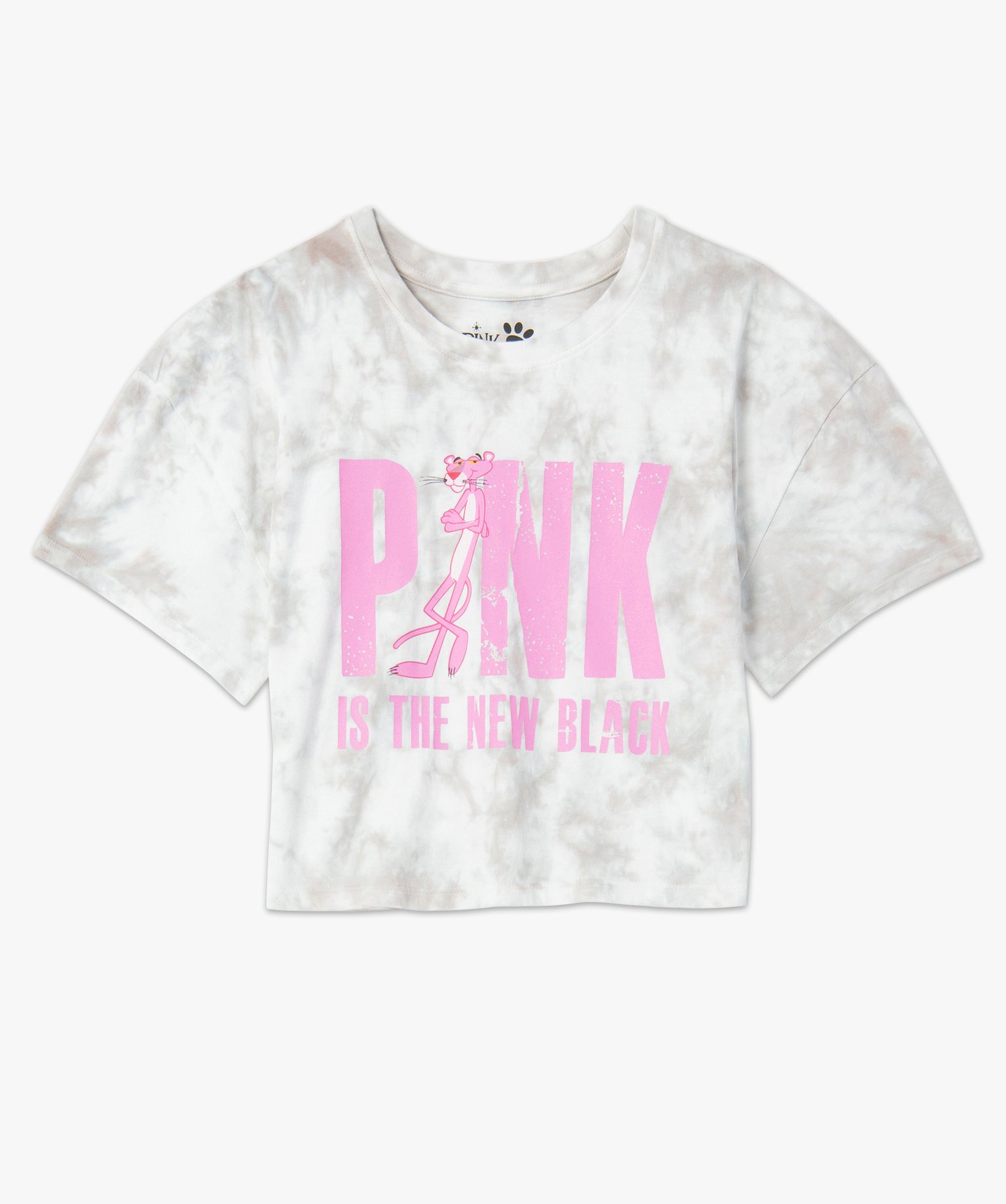Tee-shirt femme court avec motif sur le buste – La panthè... blanc | GEMO