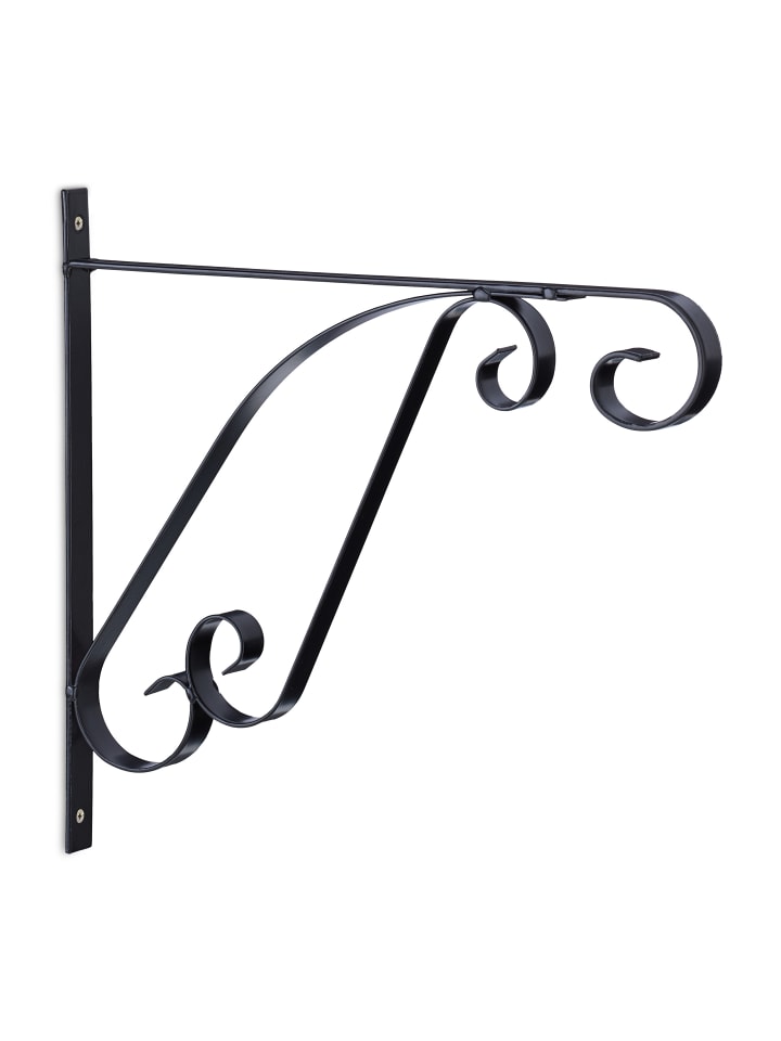 relaxdays 2 x Blumenampel Halterung in Schwarz günstig kaufen onesize