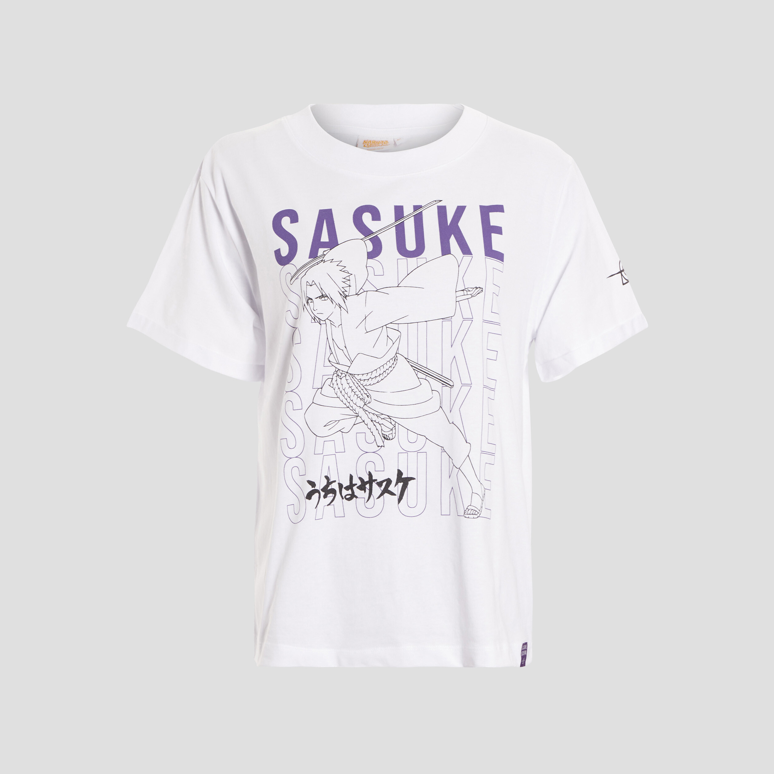 T-shirt manches courtes Naruto blanc femme | La Halle