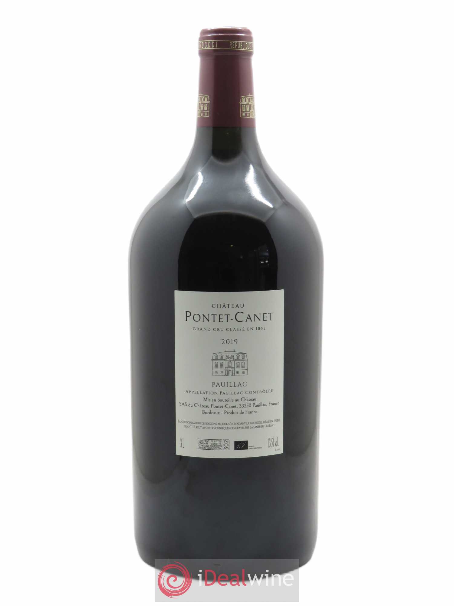 Château Pontet Canet 5ème Grand Cru Classé (CBO à partir de 1 bte) 2019 - Lot de 1 Double-magnum